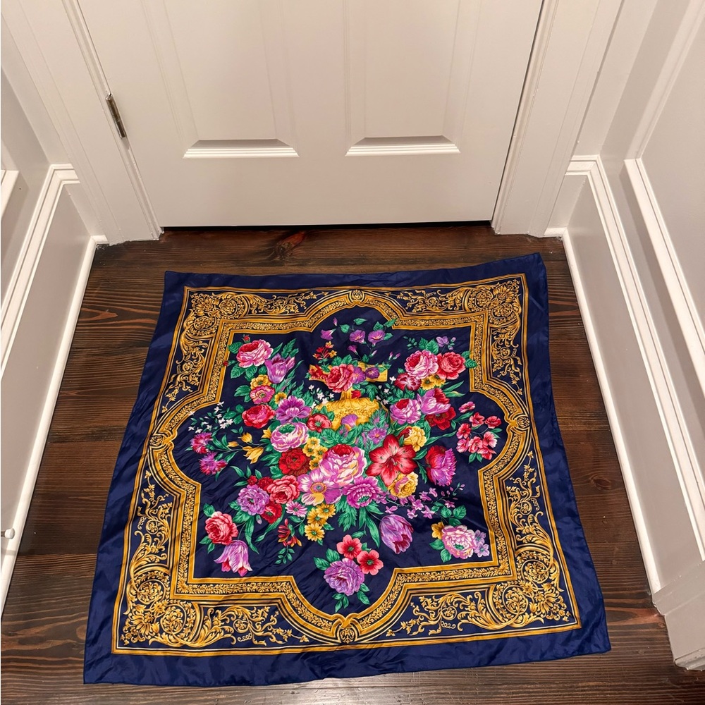 Flower printed scarf top